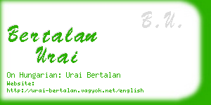 bertalan urai business card